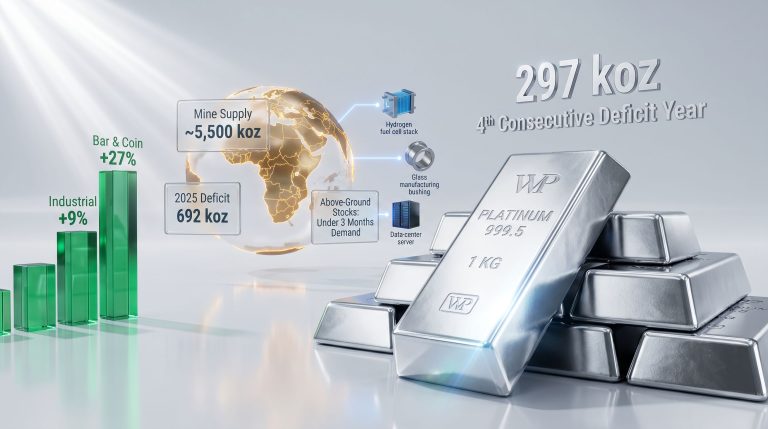 platinum demand growth and supply deficit chart
