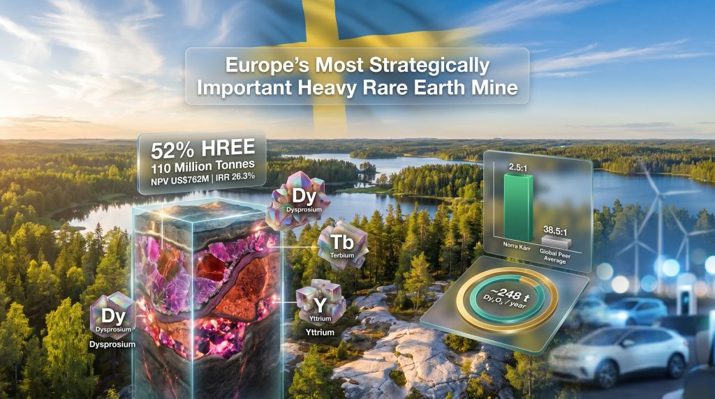 Norra Kärr heavy rare earth project infographic