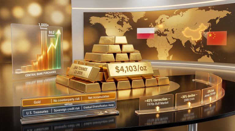 Gold selloff and central bank buying chart