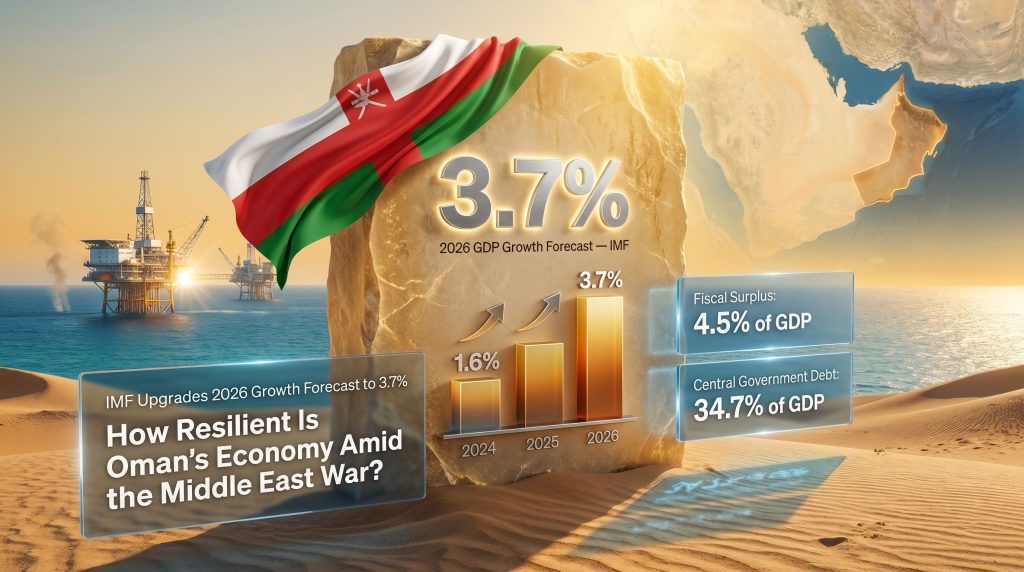 IMF Oman economy resilience amidst Middle East war infographic