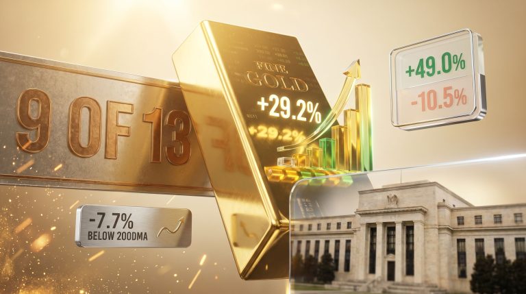 gold and Fed rate hike fears graphic