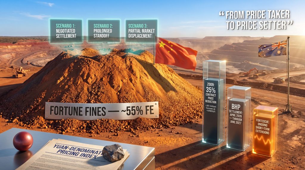 China state buyer scrutiny of Fortescue iron ore mine infographic