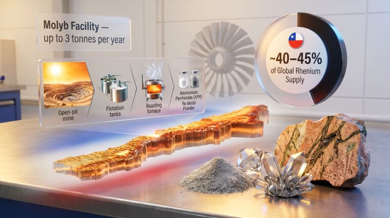 Codelco rhenium potential in Chile infographic