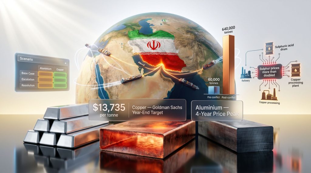 Iran war industrial metals supply outlook infographic
