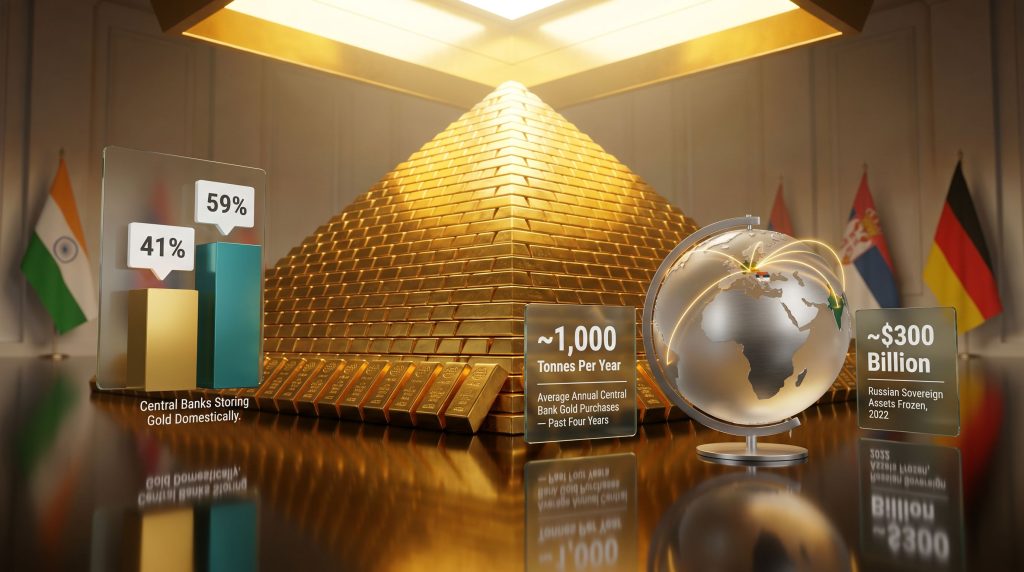 central banks bringing gold reserves home infographic