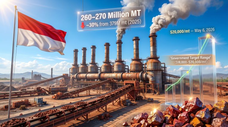 Indonesia nickel ore quota cuts infographic scene