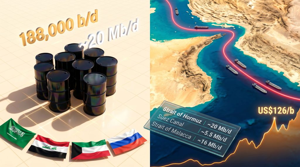 OPEC+ output hike and Strait of Hormuz closure impact
