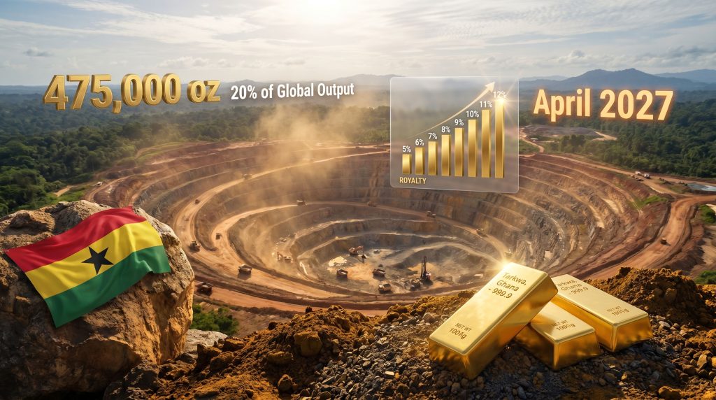 Ghana local control of Gold Fields Tarkwa mine infographic