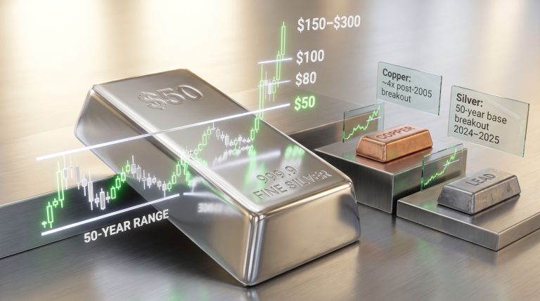 silver breakout above $50 range chart