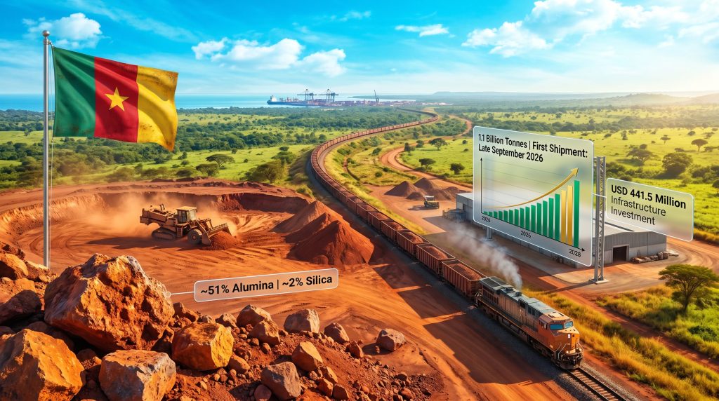 Cameroon Minim Martap bauxite project first shipment timeline