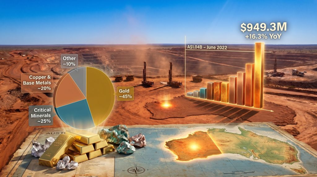 Australian mineral exploration spending near $1b infographic