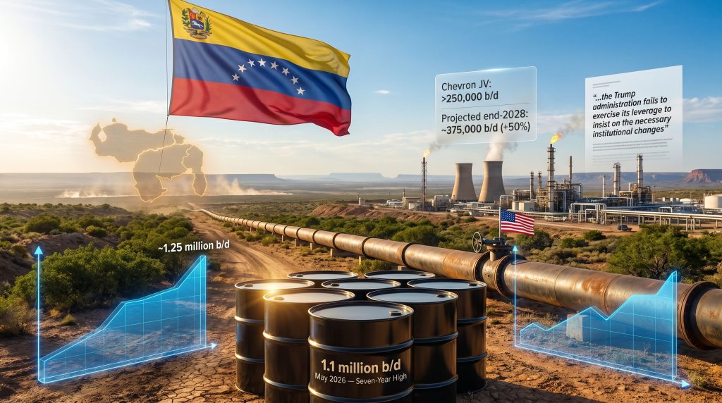 US defends Venezuelan oil achievements infographic scene