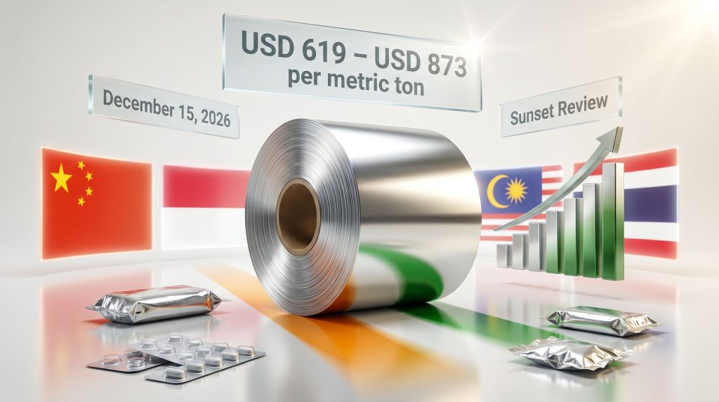 India anti-dumping duty on aluminium foil imports infographic