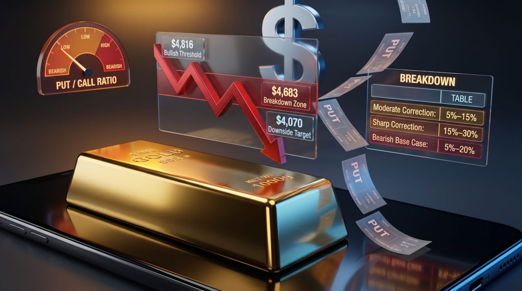 Options flows suggest gold weakness could continue