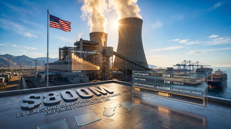 Trump $800m coal support in the United States infographic