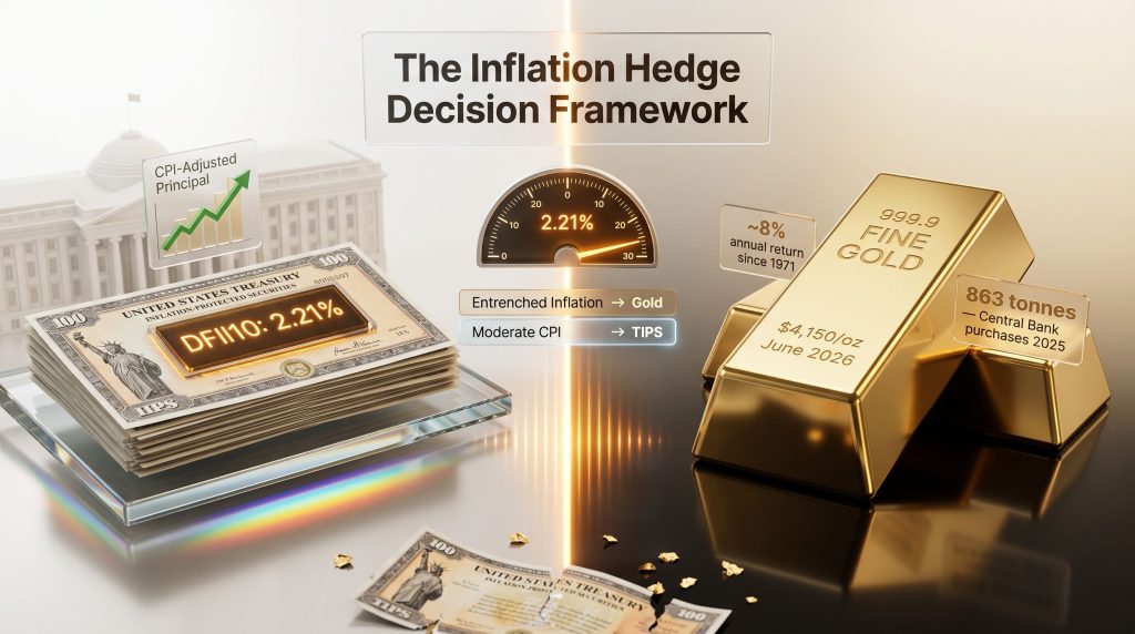 gold vs TIPS inflation hedge framework