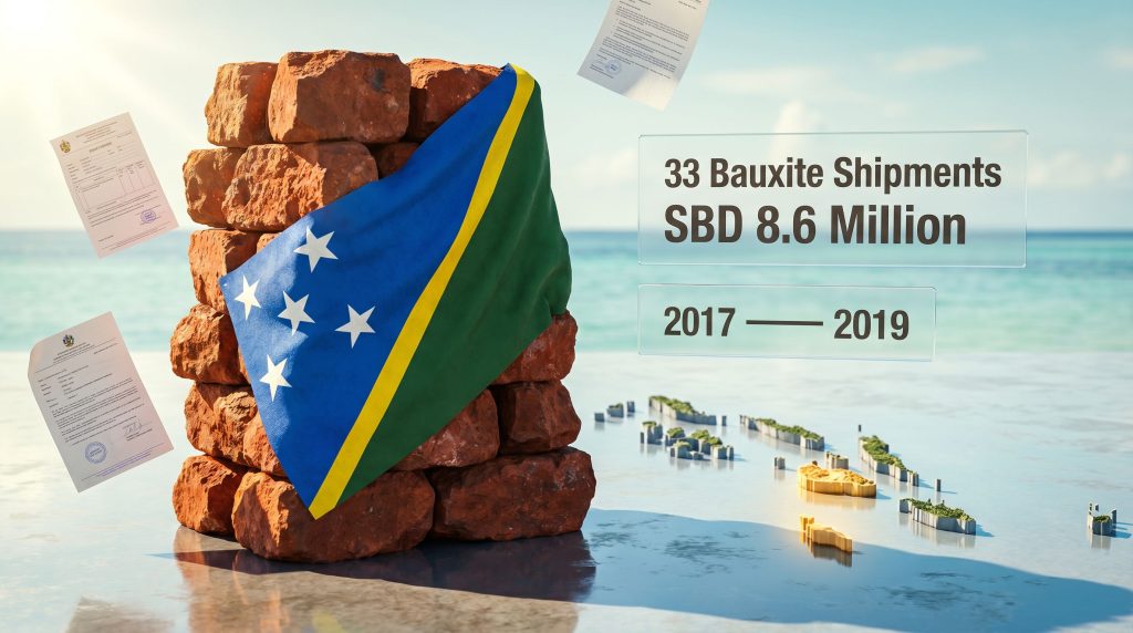 Solomon Islands 33 bauxite shipments probe graphic