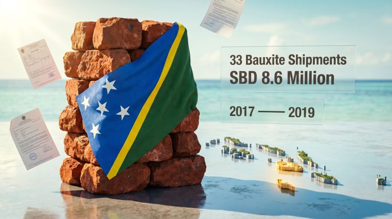 Solomon Islands 33 bauxite shipments probe graphic