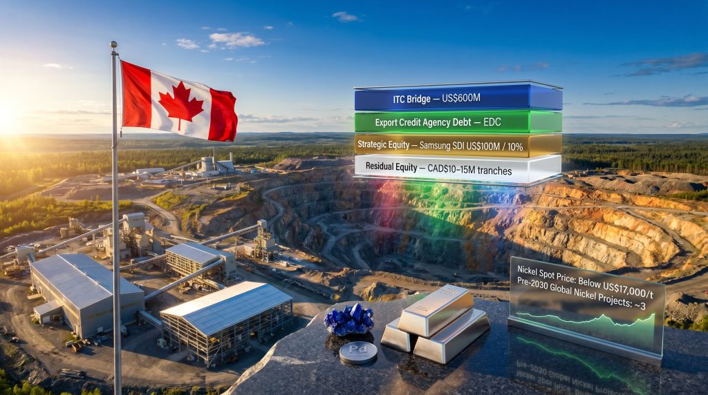 Canada Nickel Crawford tax credit financing mine graphic