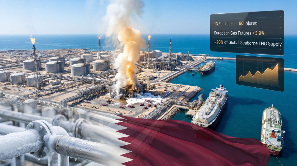Qatar Ras Laffan LNG explosion at port facility