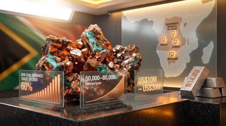 Exxaro copper investment diversification in Southern Africa