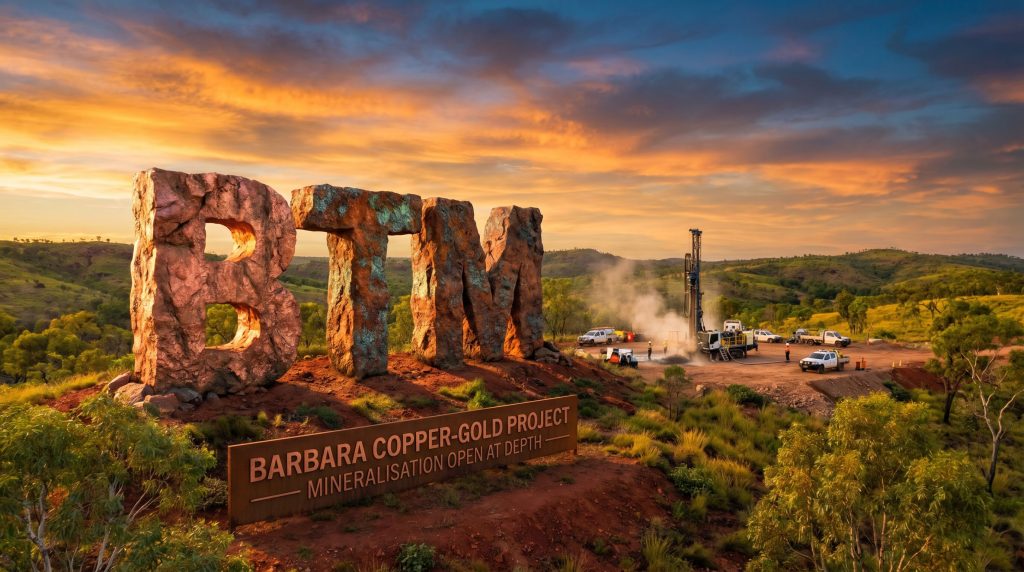 Breakthrough Minerals Ltd-BTM-BTM Barbara Copper-Gold Project drilling site