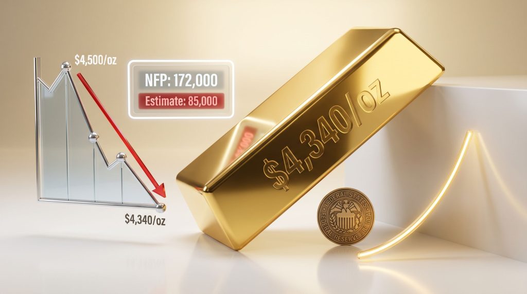 gold falls after strong May jobs report and fading Fed cut hopes chart