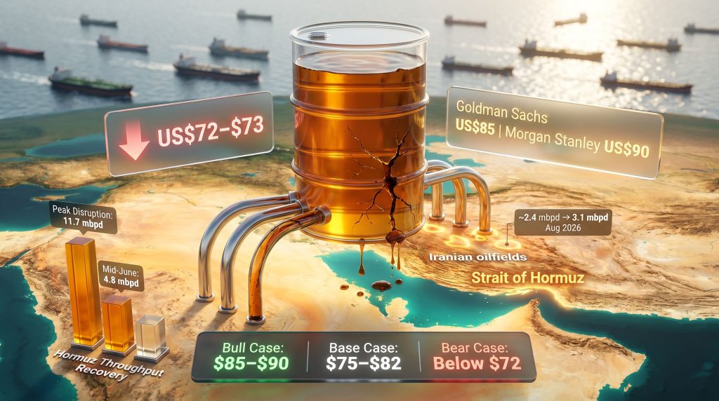 Brent crude slips as Gulf output recovers quickly infographic
