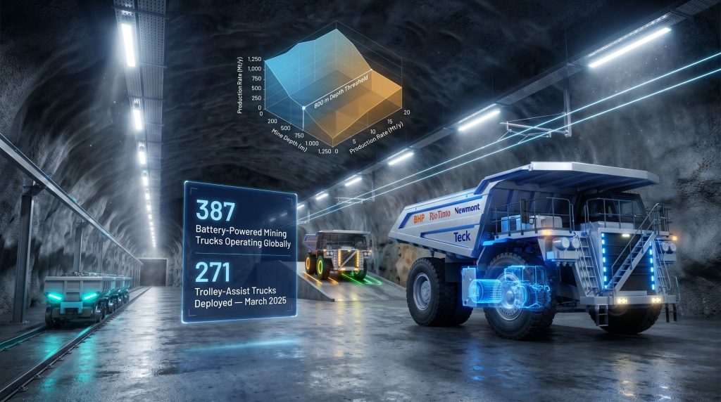 electric haulage technologies in mining trucks underground