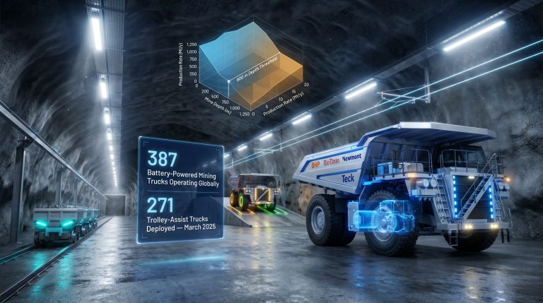electric haulage technologies in mining trucks underground