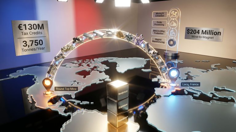 USA Rare Earth France expansion supply chain map