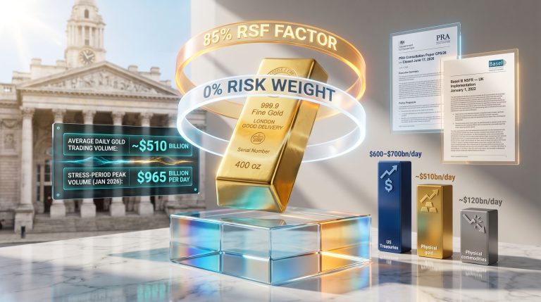 gold Basel III HQLA classification infographic with bullion