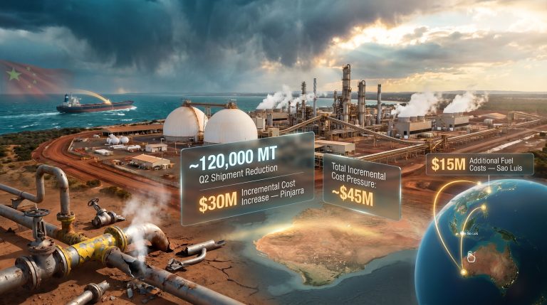 Alcoa Australian alumina shipments after cyclone impact infographic