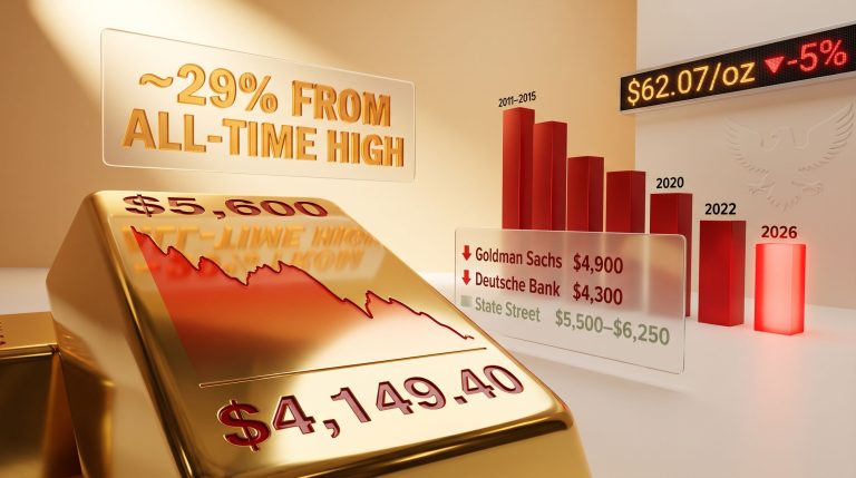 Gold bear market on rate fears chart