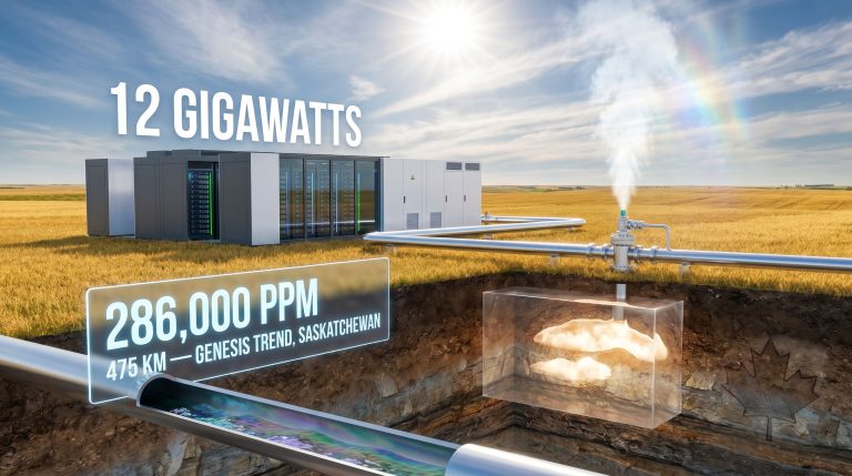 Canadian natural hydrogen for AI data centers illustration