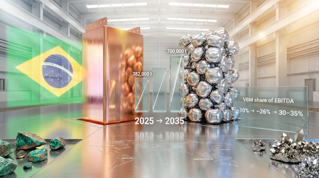 Vale Base Metals cobre e níquel minerais críticos crescimento 2025-2035