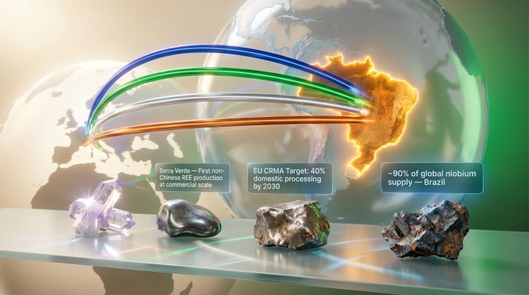 Europa targets four critical mineral projects in Brazil map graphic
