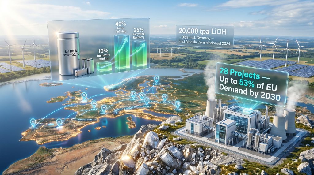 Engineering Europe’s lithium future map infographic