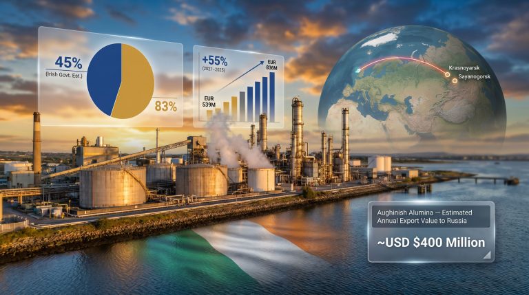 Aughinish alumina exports to Russia infographic