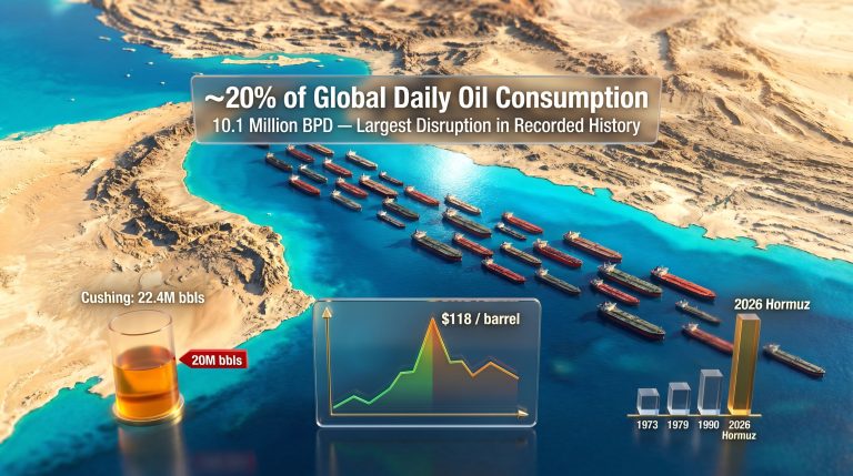 Strait of Hormuz oil disruption tanker infographic