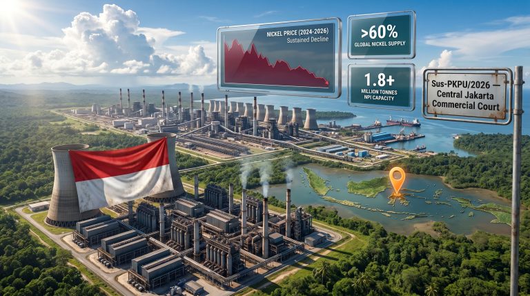 PT Gunbuster Nickel debt halt amid price slump