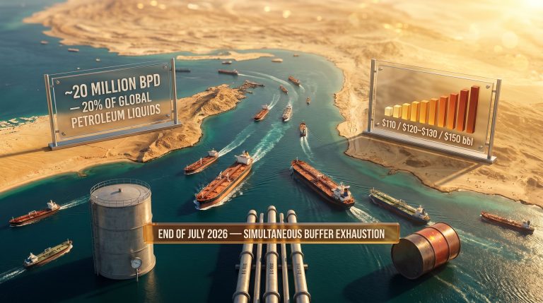 Strait of Hormuz oil supply disruption map