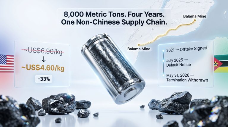 Tesla Syrah graphite supply deal infographic