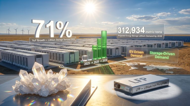 lithium demand from battery storage systems growth infographic