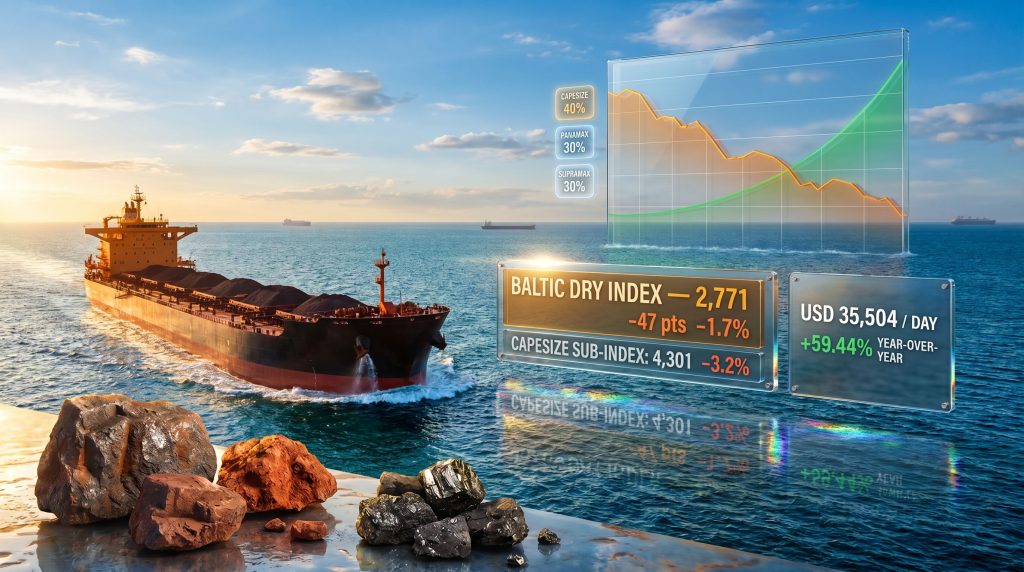 Baltic Dry Index slips on Capesize weakness