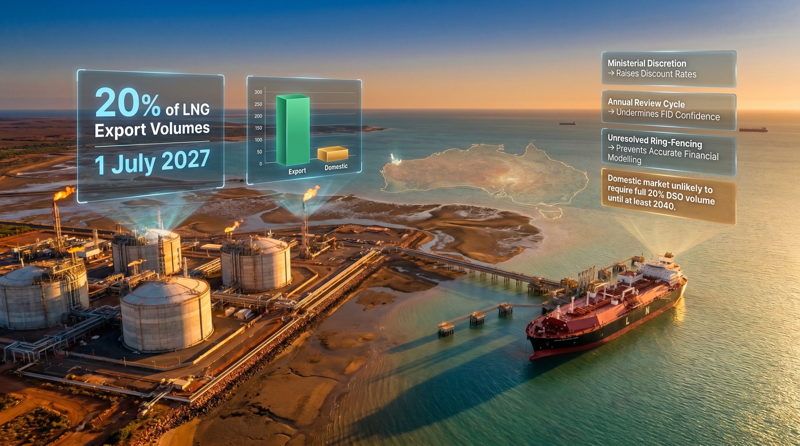 Wood Mackenzie domestic gas supply framework investor uncertainty infographic