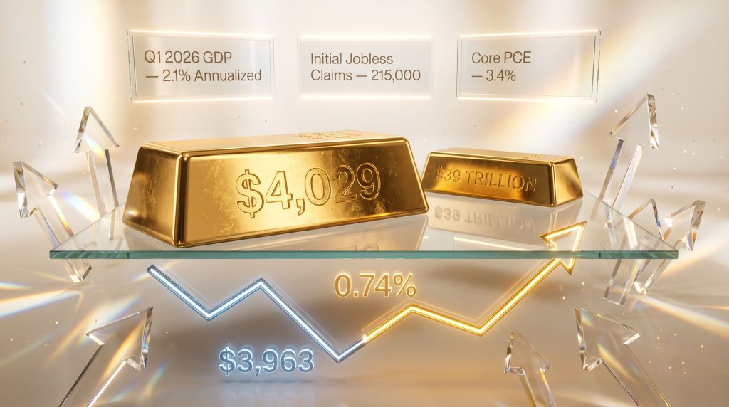 why gold rose on strong GDP data chart