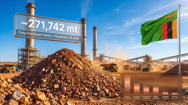 Zambia copper concentrate export duty waiver graphic