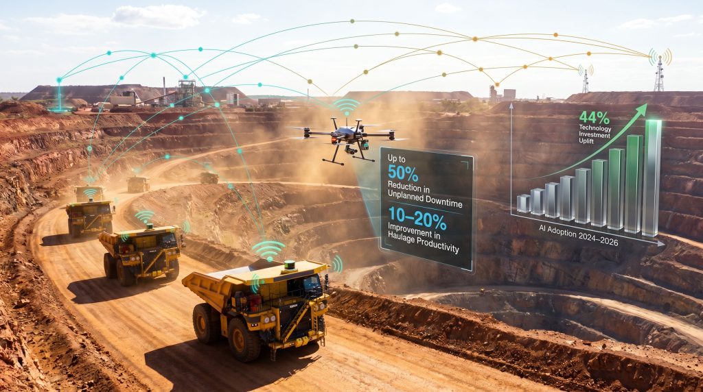 AI in mining efficiency and safety with autonomous trucks