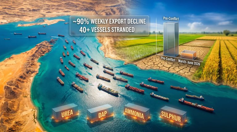 fertiliser ships crossing Strait of Hormuz crisis infographic